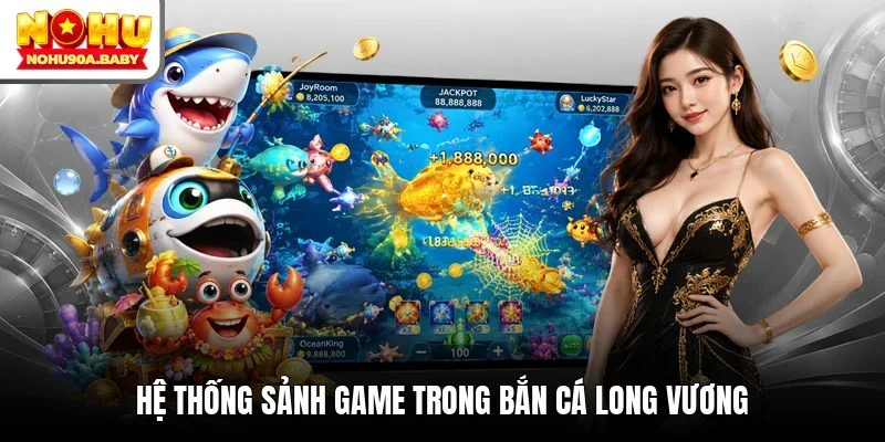 Hệ thống sảnh game trong Bắn Cá Long Vương